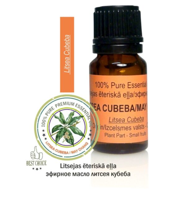Essential oil LITSEA CUBEBA (MAY CHANG), 10ml Essential oil LITSEA CUBEBA MAY CHANG