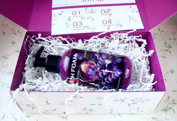 Bath foam Lavender in the gift box