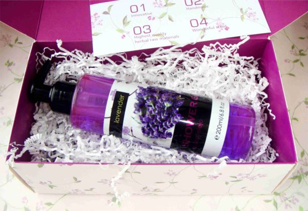 Shower gel Lavender in the gift box