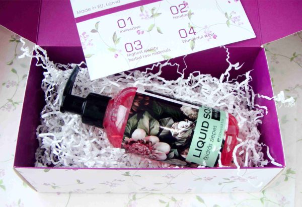 Liquid soap Red Grape in the gift box